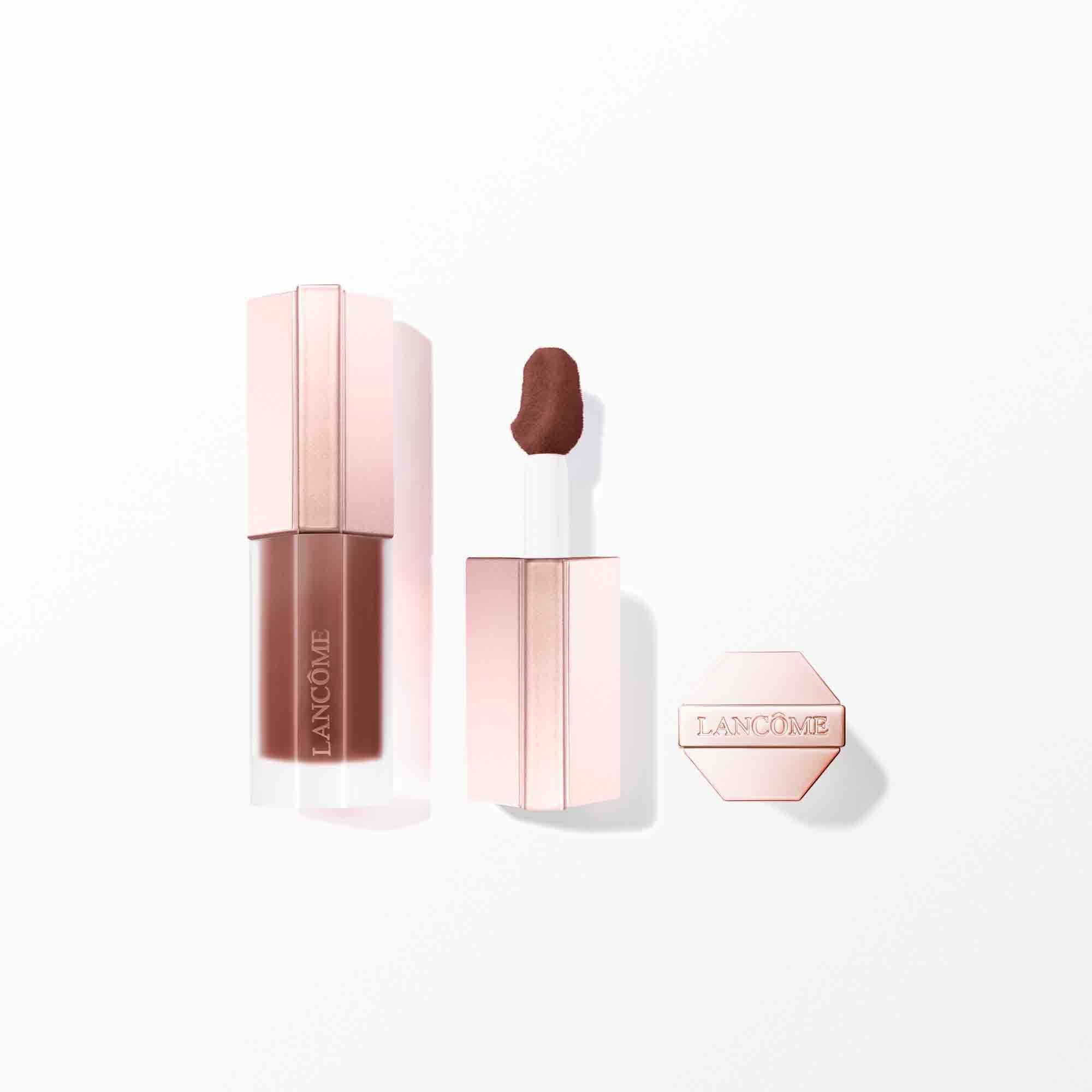 Lipstick packaging with the cap off