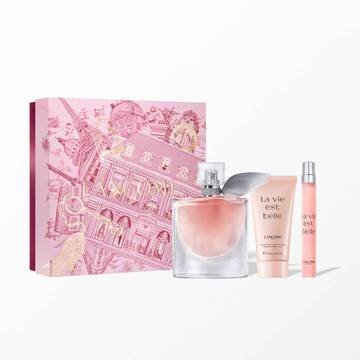 La vie est belle holiday set containing: LA VIE EST BELLE EDP 50ML - LA VIE EST BELLE EDP 10ML - LA VIE EST BELLE BODY LOTION 50ML