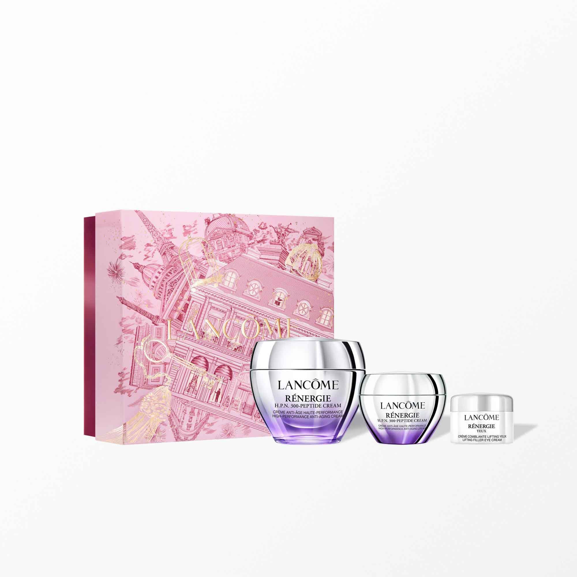 Renergie holiday set containing: - RENERGIE H.P.N 300-PEPTIDE CREAM 50ML - RENERGIE H.P.N 300-PEPTIDE CREAM 15ML - RENERGIE EYE CREAM 5ML MINI